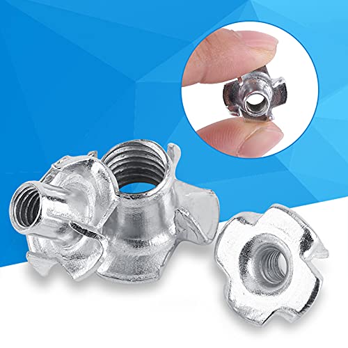 Metrisch zink, verzilverd koolstofstaal T noten, 4 tanden Klop in hout Solide noot, insert moer(M6) 5