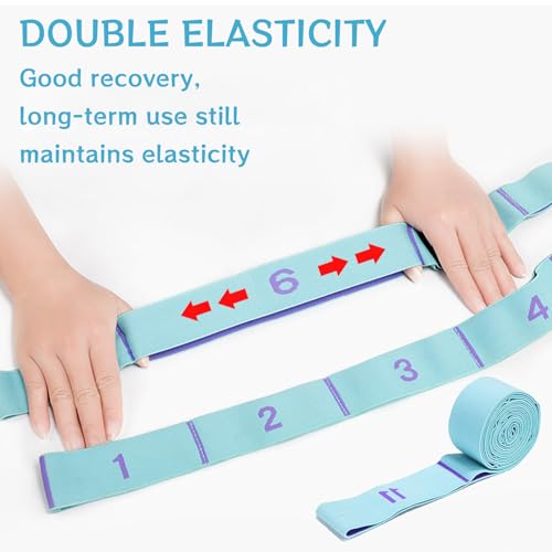 Yoga Stretch Band, Yoga Set, Stretch Band met 11 Loops, Yoga Stretch Band, Highly Elastische Gymnastiek Band, Fitness Bands, Yoga Stretch, Yoga Stretch Band, voor Pilates, Gymnastiek, Effective Stretch 4