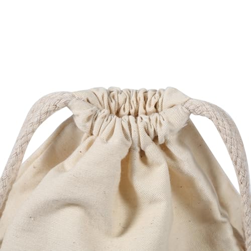 Katoenen bergzak Katoenen koordtas Muslin Bag Katoenen opslagtas Canvas Bag Katoenen Tote Bag voor handtassen Wasserijtassen Schoenen (30 * 40cm) 4