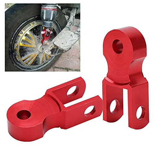 2Pcs Shock Absorber Riser, M10 Rear Shock Absorber Height Extension Riser, Aluminium Shock Absorber Height Extender voor motorfiets(rood) 4