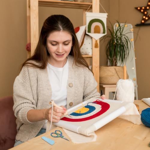 Kleine borduurschaar, 2 stuks Roestvrij staal Craft Schaar voor Naaien, Threading, Ambachten, Ambachten, Trimmen met Faux Lederen Schaar Cover(Blue+Flower)