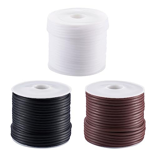 30m Holle Pijp PVC Tubular Rubber koord 2mm Wit Bruin Zwarte Tube Rubber String Stitch Houders voor het breien van haken Ambacht sieraden maken
