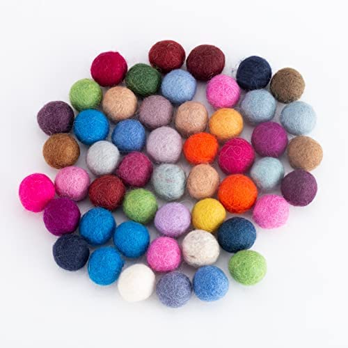 Verpakking van 50 kleurrijke viltballen Wol Viltkralen 20mm Vilt Pom Poms voor ambachten DIY Creatieve ambachten 3