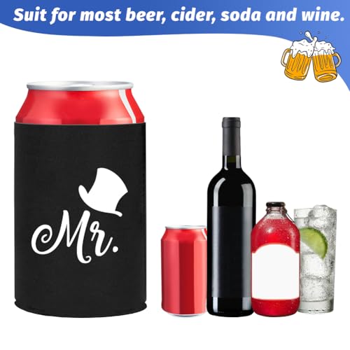 Wijnkoeler, Verpakking van 2, Non-Slip, Koeler fles voor verloving, feest, bruiloft, huwelijksreis, Camping, Zwart 5