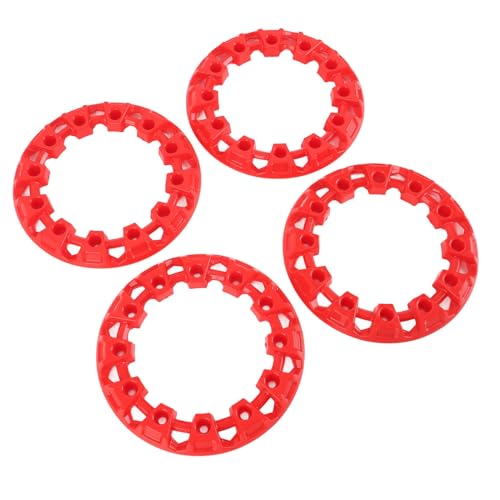 6 Inch ATV Wheel Cover Hub Guard Decor Plastic Banden Decoratie Rim Beschermer Universeel voor Go Kart ATV (rood)