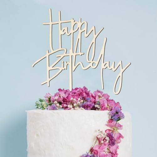 1 Piece Topper Cake Verjaardag Happy Birthday Cake Topper gemaakt van hout decoratie voor verjaardag cake decoratie verjaardag kinderen jongens 4