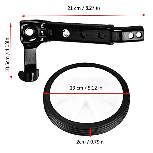 Set van 2 Universele Stabilisatoren Gear Fiets Trainingswielen Verstelbare Trainingswielen Kids Fiets Accessoires voor kinderen Fietsen 16 tot 22 Inch (zwart)