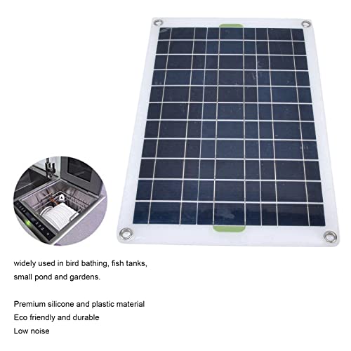 Zonnewaterpomp Kit, hoog rendement Zonnewaterpomp Kit 50W Vermogen 12V Laag lawaai voor tuinen Vissen Tanks Vogelbaden, groen 3