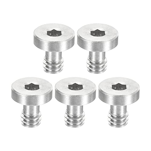 1/4"-20 Thread 13mm Lengte Camera Quick Release Schroef Tripod Schroef, 5 Pack Roestvrij stalen Hex Slot Schroeven voor DSLR Camera Rig Accessoires, Zilver