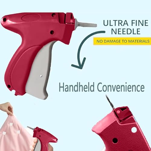 Quick Clothing Fixer Mini Stitch Zoom Gun Micro Stitch Tool voor een gemakkelijke reis op reis met een sterke metalen binnenkant (rood) 4