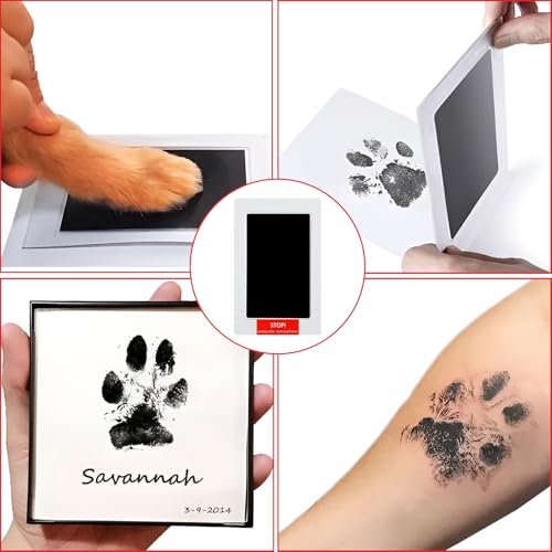 4 stuks Baby voetafdruk Set, Honden Paw Print Set, Cat Paw Print Set, Geen inkt Contact, Clean Paw Print Set, Hond en Kat Contact zonder kleur, Geschikt als cadeau voor huisdier eigenaren 5
