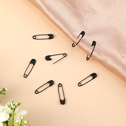 150 st Veiligheidsspelden, 19mm Mini Veiligheidsspelden voor kledingveiligheid Pinmetaal voor kleding Naaien Naaldwerk Sieraden maken (zwart) 4