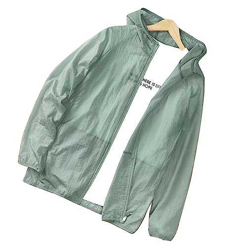 UV-zon bescherming jas, mannen zon bescherming jas lichtgewicht ademend UV-hemd lange mouw zonnescherm koelhoes 4