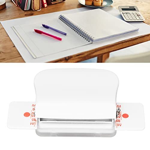 Handmatige Binding Machines, 6 gaten Professionele Mini Binding Machines, Metalen snijkop, 0.24 Inch Diameter, Quick Positioning voor Papier (Wit) 4