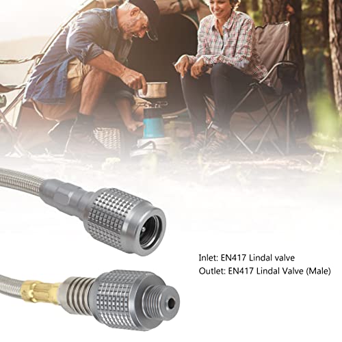 Gasslang Propane Adapter slang gas fornuis uitbreiding Buis Camping Stove uitbreiding Buis Roestvrij staal Gas uitbreiding Buis Propane slang Adapter 5