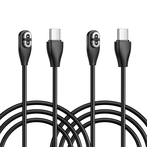 Magnetische USB-oplaadkabel, 3,3 m, Pack van 2 vervangingskabel voor Nashokz hoofdtelefoon, Compatibel met Shokz Aeropex, OpenRun, OpenRun Pro, Open Mini uitvoeren