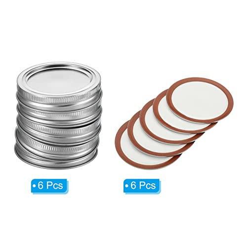 70mm Plain Mond Iron Mason Jar deksels, 1Set/6 Pack Split-Type Canning Jars Caps voor Keukenopslag 3