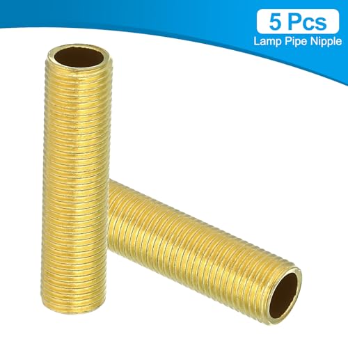 M10 Fijne Thread Lamp Pijp, 5 Pack 40mm Thread Hollow Tube Adapter Messing Koppelende Connector Pijp passen 3