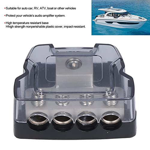 4 Way Power Distribution Block, Versterker Fuse Holder Earth Divider Splitter Auto Audio Versterker Voertuig Elektronica Accessoires 4