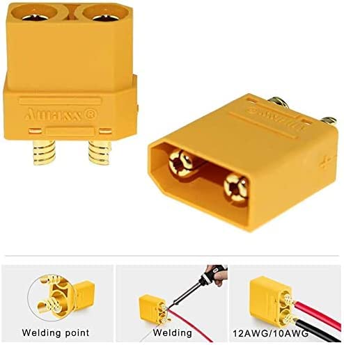 20st 10 Paren XT90 Plugs, XT90 Man Vrouwelijke Connector, XT90H Batterijpluggen voor RC Lipo Batterij Helikopter Quadcopter (10 st XT60H Plug + 10 st XT60H Socket) Isolatiehoes 4