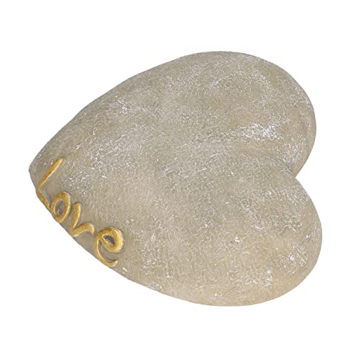 Pet Memorial, Heart Shaped Garden Memorial Stone Tombstone Resin Hondenkat grafsteen voor gazon backyard(Rock Color)