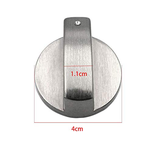 Set van 2 metalen knoppen voor gasfornuis, 4 x 2 cm, voor oven en kooktafel