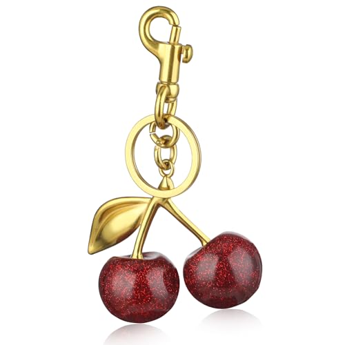 Cherry Bag Charme, Cherry Bag Hanger Vrouwen, Wallet hanger Sleutelhanger voor damestassen Tassen Handtassen Portemonnees Rugzakken Bedels