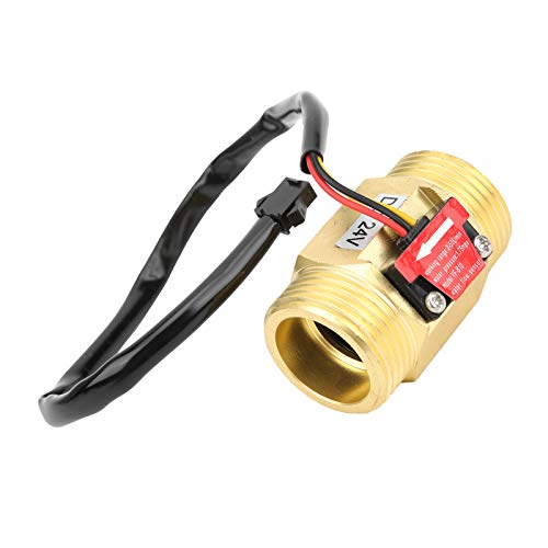 DC 24V Hall Waterstroomsensor, 1Inch Dubbele Man Wire Aansluiten Messing Flowmeter, 2~50L/Min Turbine Meter Counter voor Douche Waterverwarmer, Liquid Level Sensor 4