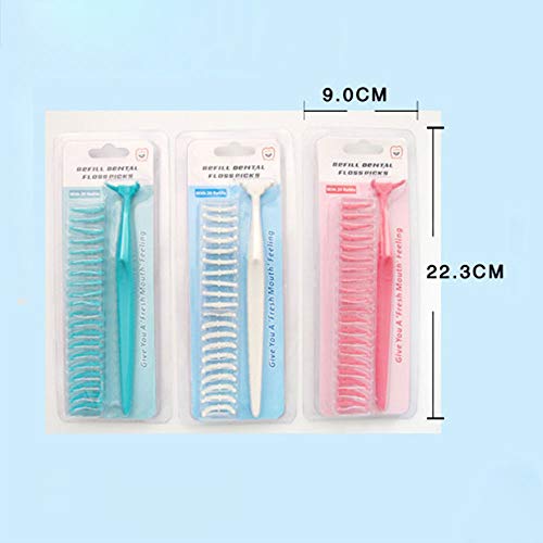 Tandzijde tandstoker, Tandenstok, Tandstok Picks, Floss Picks, Tanden Reinigen Comfortabele Grip Shred Resistant Handvat Rood 3