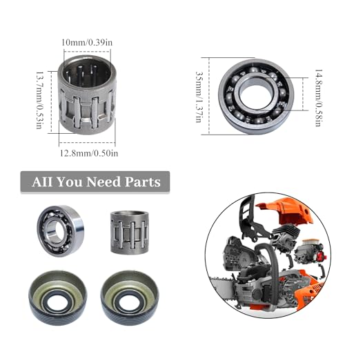 Crankshaft Crank Bearing Oil Kit voor Husqvarna 340 340E 345E 350 EPA kettingzaag Delen 503932301 503932302