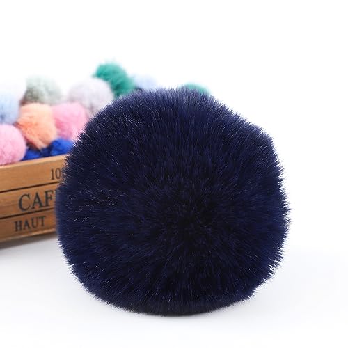 Verpakking van 5 12 cm Pompoms Faux Fur Rabbit Fur Pompoms, Faux Fur Pompoms, pluche ballen, Pompoms voor doe-het-zelf knutselen Hoeden Hanger Decoratie, Vrouwen Meisjes Bag Hanger Keychain