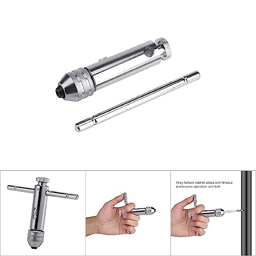 Ratchettaphendel verstelbaar handvat met T-bar Ratchet tapsleutel M3-M8 en M5-M12 voor tap en stangset(M5-M12 Kort 3