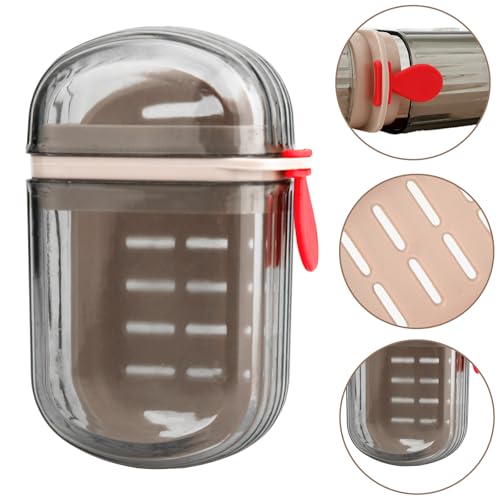 Draagbare Reiszeepkist, Zeepkist met Deksel Efficiënte Afvoer Lekvrije Afdichting Gemakkelijk Schoon te Maken Geschikt voor Reizen Douche Sportschool Kampen Buitenactiviteiten (Grijs) 3