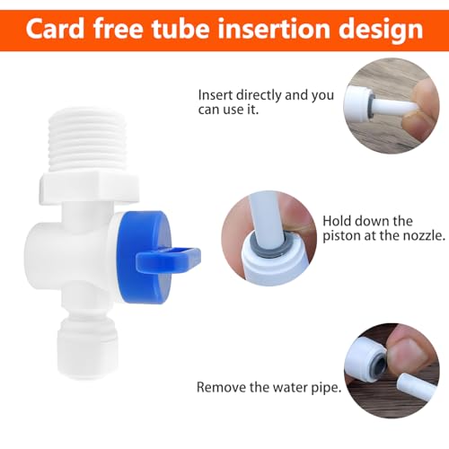 1Scs RO waterfilter passen, shut-off balventilator, 1/2" mannelijke draad tot 1/4" Quick Connect, isolatieventiel voor RO omgekeerde osmose systeem 4