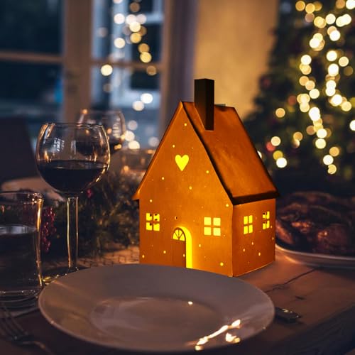 Die snijden template Kerst lantaarn huis die mallen 3D wieg grote template ambachten dit DIY decoratie Kerstmis huis tafel kerstboom geschenk 4