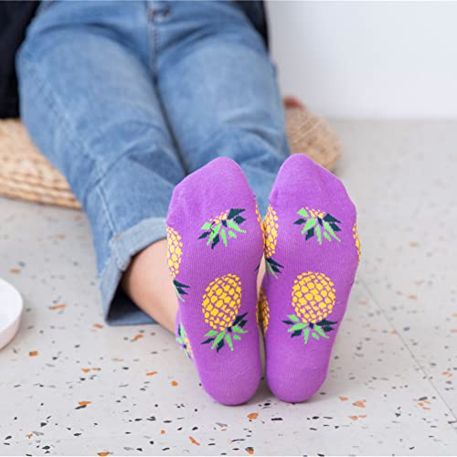 Vrouwen Enkelsokken, 7 paar Grappige Sokken met Wekelijks Fruitpatroon, Comfortabele Katoenen Sokken voor Vrouwen, 39-42 Yards in Multiple Packs, Kleur, 39-42 EU, kleur, 39-42 5