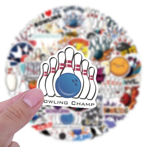 Bowling Stickers voor jongeren en volwassenen, 50 stuks, bowling, vinyl stickerset, auto, motorfiets, fiets, skateboard, snowboard, bagage, laptop, koffer, helm, motorfiets, computer 4