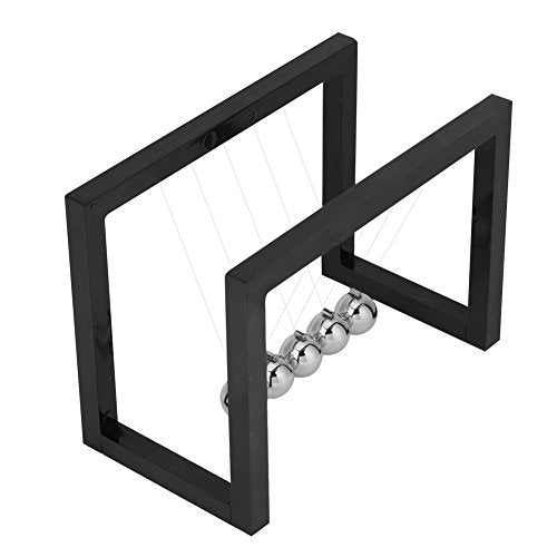 Pendulum Ball, Solid Metal, Fysica, Wetenschap, Pendulum en Classic Newton Shot Shot Ornament, Decoratief Ornament voor Home Office (zwart) 5