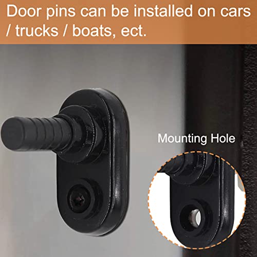 Deurpostschakelaar Mount Pin Flange Light Cover voor Car Truck Boat 20A 12VDC, Nickel Plated Verstelbare Momentary ON Off Montage Pins Switch met Rubber boot, 5 PCS 5