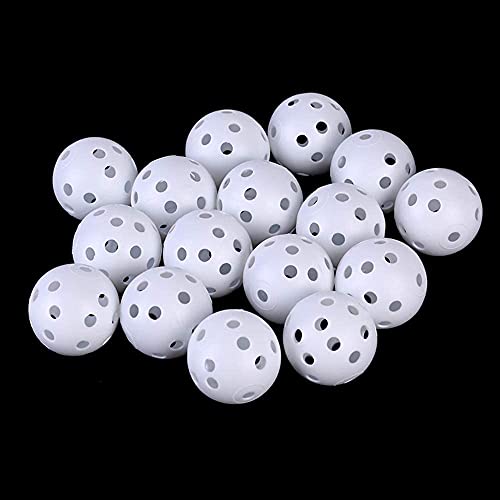 20 Pack Oefening Golfballen, Plastic Airflow Hollow Golfballen voor het besturen van bereik Swing Training Lichtgewicht Training Golfballen Binnenbuiten Gebruik 3