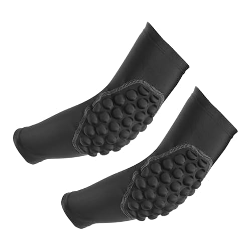 Jeugd Elleboogwachten, 2 Pack Compressie Arm Guards voor Basketbal Sport Baseball Voetbal Volleybal Black Yl