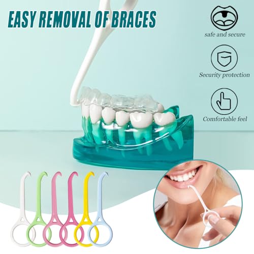 12 st Aligner Removal Tool Onzichtbaar Aligner Braces Verwijderaar Haak Renainer Verwijderaar Aligner Removal Tool voor Onzichtbare Brace Tanden Reiniging Oral Care Orthodontische Zorg (6 Kleuren) 4