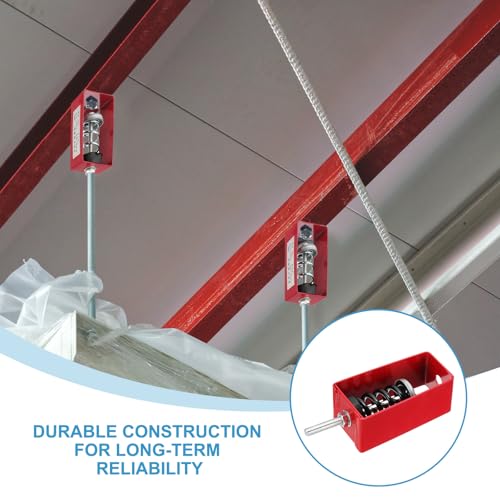 Plafond Spring Vibratie Isolator Houders, Verpakking van 2, 180 kg, Mechanische Vibratie Damper Montage Anti-Vibratie voor A / C Air Processor, Slaapkamer, Theater Studio, (XHS), Rood 4