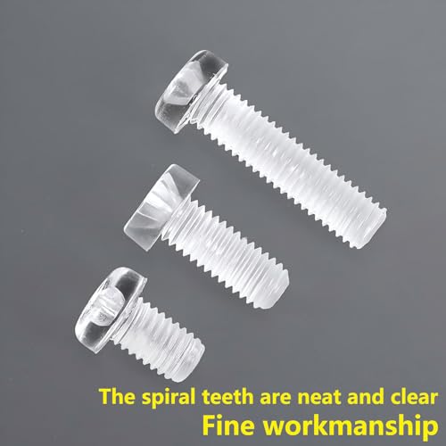 Schroeven en moeren, 20 stuks, M6 x 25mm Phillips Schroeven, M6 Noten, Heldere Acryl Schroeven en Hex Noten voor Machine Accessoires 5