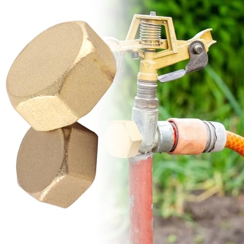 8 stuks 1/2" & 3/4" messing vrouwelijke afdekkaarten met ringen, zeshoekige binnendraad, lekvrije buiseindkoppingen voor loodgieterssystemen 5