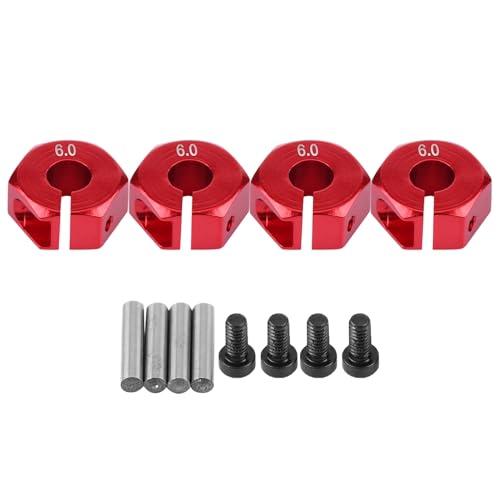 Wheel Hex Hub Adapters, 12mm Universal Wheel Hex Hub Adapter Geschikt voor HSP 1/10 schaal RC Car(6mm/0.24inch- Red), Zoals getoond in de foto