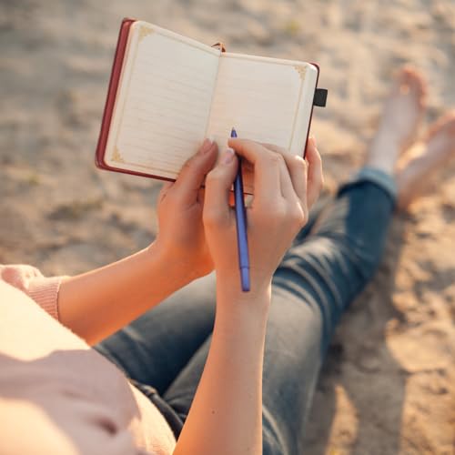 Verpakking van 10 Kleefpenhouders voor dagboek, Sticky Pen Houder met Elastische Band, Lederen Pen Houder met lus, Zelf-Adhesive Pen Houder voor Tablet, Notebook kalender Pen Houder 5