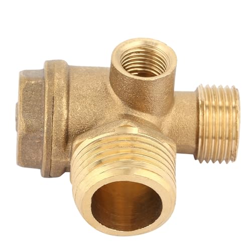 3 Port Brass Air Compressor Controleer Valve Man Threaded Tube Connector Tool 10 * 16 * 20mm/0,4 * 0,6 * 0,8in