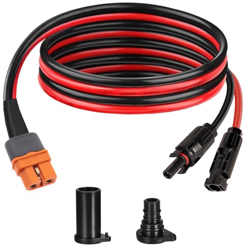 XT60i naar Solar Module Adapter, 10 AWG naar XT60i Plug, XT60i Extension Cable voor Solar Generator, Portable Power Station, Solar Panels (0,6m)