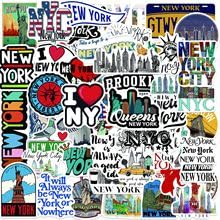 Newyork Sticker Set voor kinderen Tieners, 50 stuks, Waterdichte Vinyl Stickers, Laptop Skateboard, Koffer, Helm, Auto, Fiets, Mobiele telefoon, Motorfiets, Scrapbook, Gift, Journal, Cups